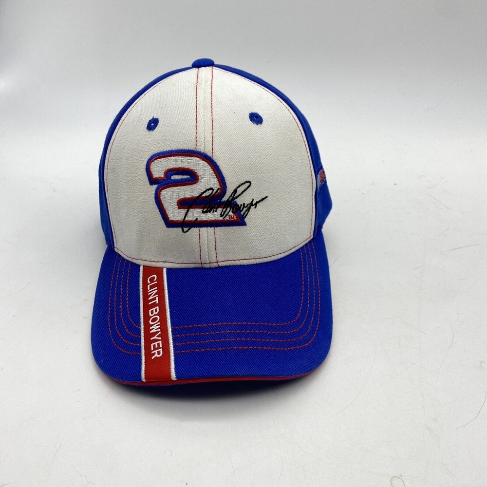 Timberland Pro Clint Bowyer RCR NASCAR Ball Cap Blue White Y2K 100% Cotton Hat